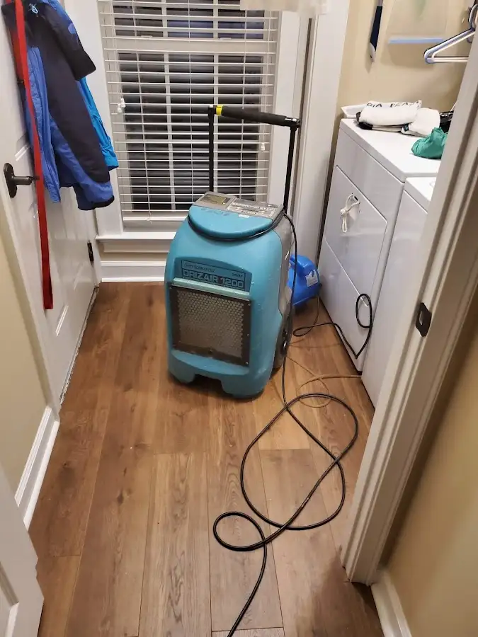 Commercial dehumidifier deployed for Flood Damage Cleanup in Belterra